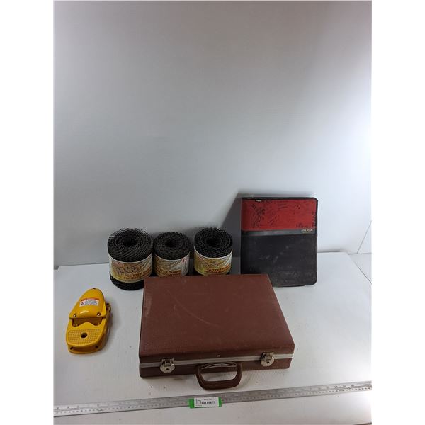 Assorted Items - Foot Switch, (3) Gutter Guards, Brief Case And Binder