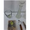 Image 3 : Assorted Items - Glass Vases, Glass Cups, Various Corkscrews And Bottle Openers,Misc