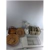 Image 1 : Assorted Items - (3) Weave Baskets, Proctor Silex Mixer, Dishwasher Baskets,Misc - As Is
