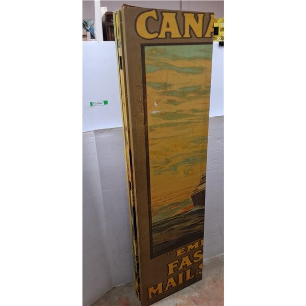 * Canvas Canadian Pacific 4 Panel Room Divider 71" Tall x Approx. 79" Long, Cannot Ship