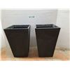 Image 1 : **Black Plastic Planters 22" Tall, Cannot Ship