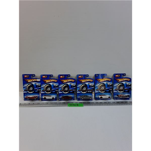 (6) Hot Wheels: Camaro, Whip Creamer, Cadillac, Mercedes, Mustang