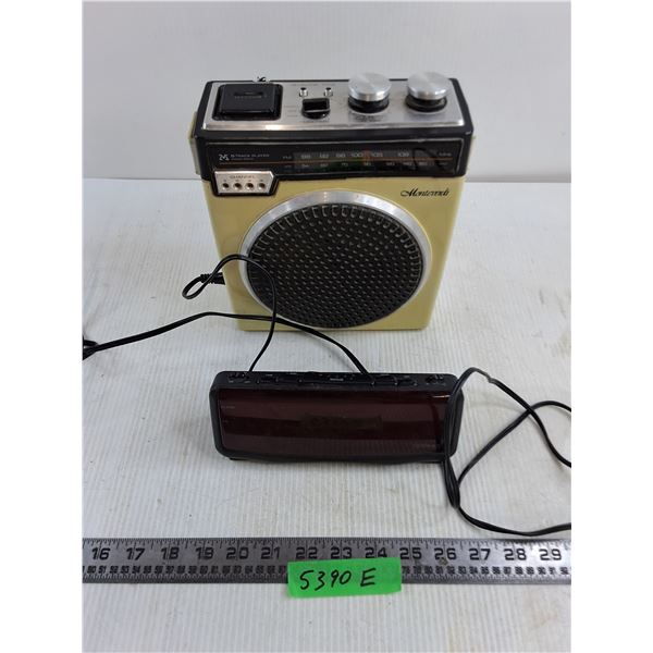 Cosmo Alarm Clock & Vintage Monteverdi 8-Track/Radio - Both Power On