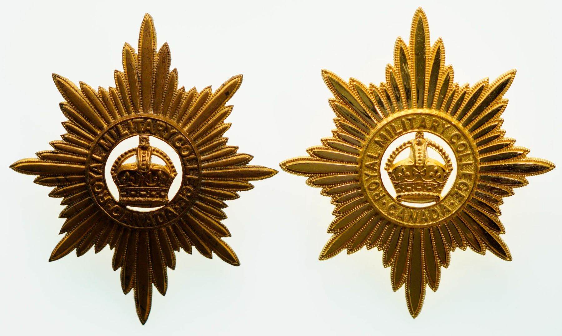 Glided Example Action Militaria Insignia; Helmet Plate Badge - Canadian Royal Military ...