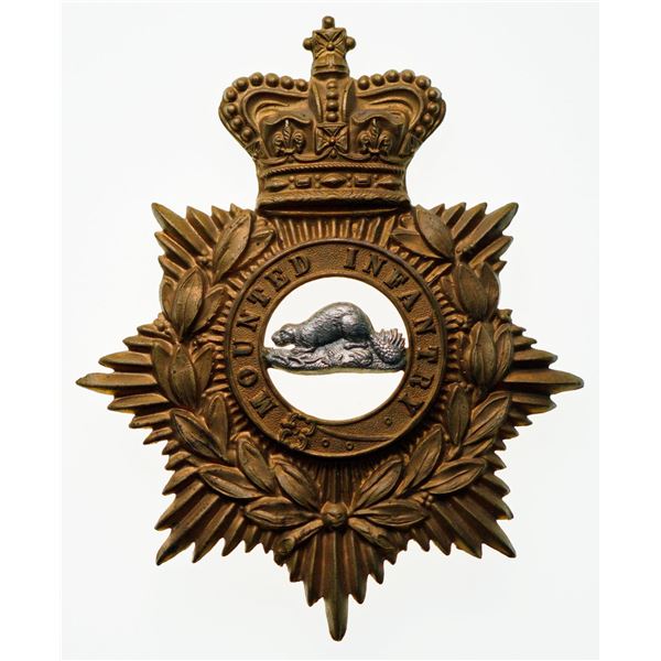 Militaria Insignia;  Helmet Plate Badge - Militaria Insignia; Pre WWI Mounted Infantry helmet Plate.
