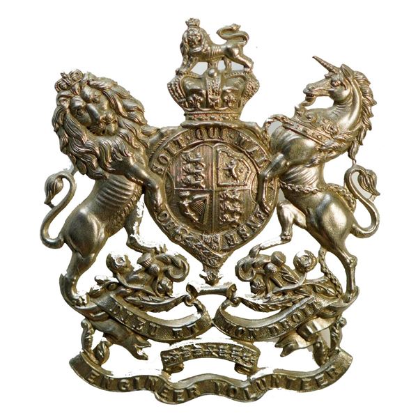 Militaria Insignia;  Helmet Plate Badge - Victorian Engineer Volunteer Helmet Plate.