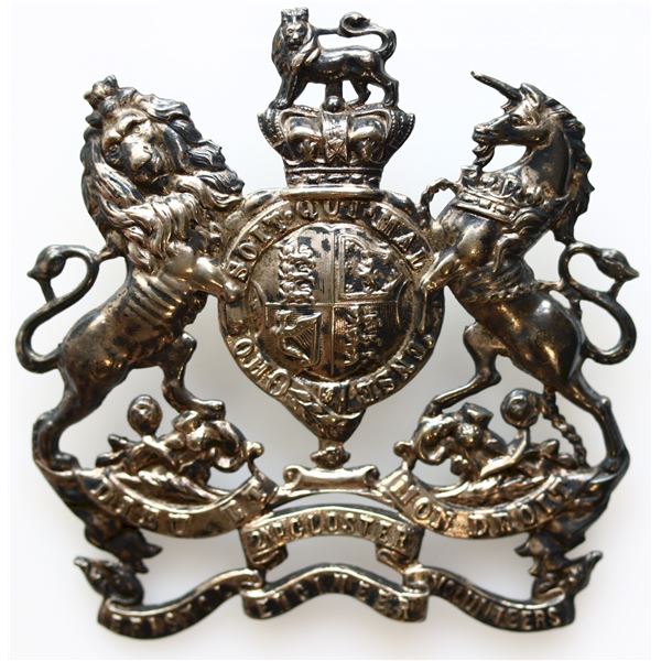 Militaria Insignia;  Helmet Plate Badge - Victorian 2nd Closter Bristol Engineer Volunteer Helmet Pl