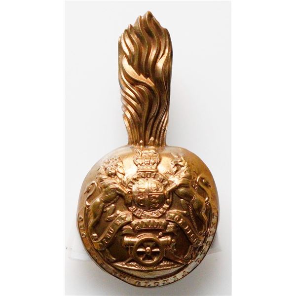 Militaria Insignia Pre WW1;  Victorian Royal Artillery Volunteers Officer's Busby Grenade/Plume Hold