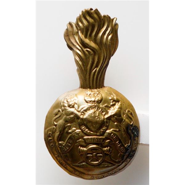 Militaria Insignia Pre WW1;  Victorian Royal Artillery Volunteers Officer's Busby Grenade/Plume Hold