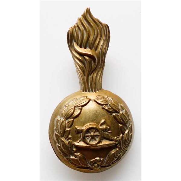 Militaria Insignia Pre WW1;  Victorian Royal Artillery Volunteers Officer's Busby Grenade/Plume Hold