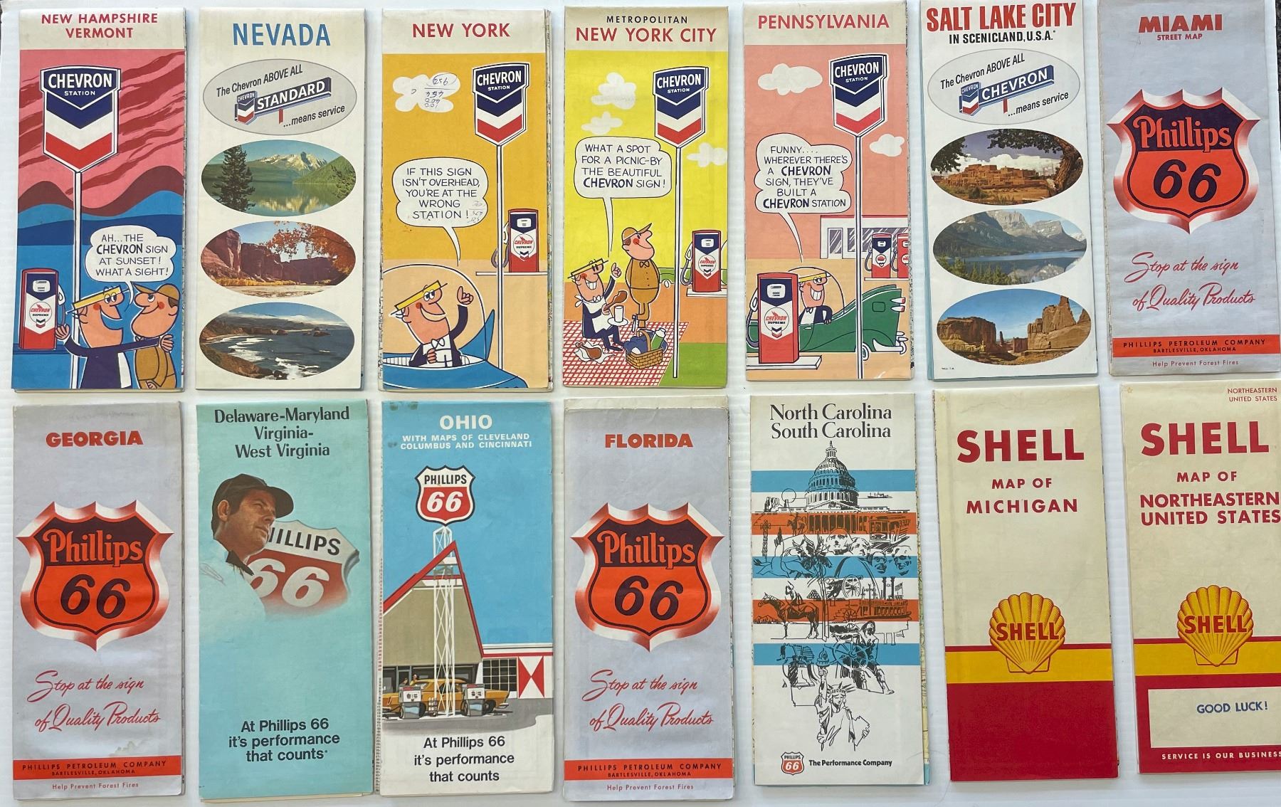 Vintage Road Maps; Mobilgas Miracle Fold Road Map, EXXON, Texaco, Shell ...