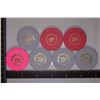 Image 1 : 7-PLASTIC CASINO 25 CENT CHIPS
