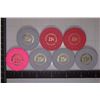 Image 2 : 7-PLASTIC CASINO 25 CENT CHIPS
