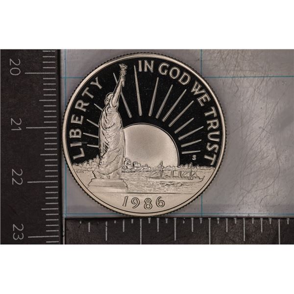 1986-S US PF HALF DOLLAR LIBERTY IN HARD PLASTIC
