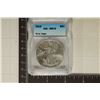 Image 1 : 2015 AMERICAN SILVER EAGLE ICG MS70 1 OZ. SILVER