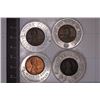 Image 1 : 4-ENCASED LINCOLN WHEAT CENTS: 1937, 1917-D,