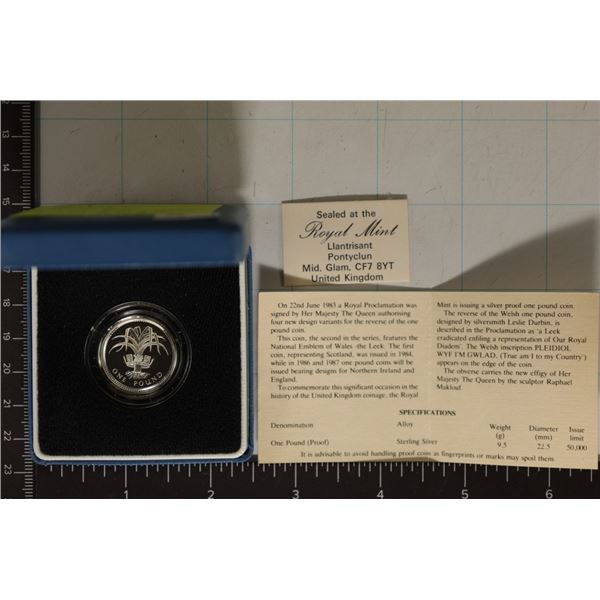 1985 UNITED KINGDOM PF 1 POUND COIN STERLING