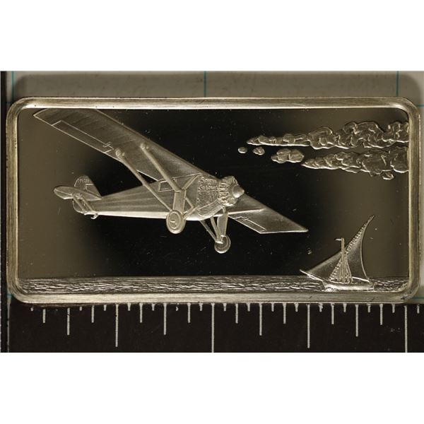 1.4 OZ. PF STERLING SILVER AIRPLANE INGOT 1ST