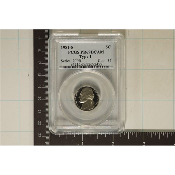 1981-S TYPE I JEFFERSON NICKEL PCGS PR69 DCAM