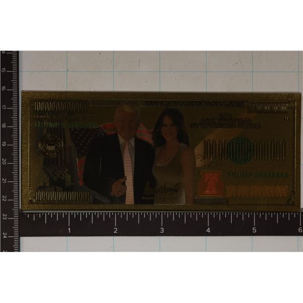 GOLD FOIL 1 MILLION DOLLARS, TRUMP 88888888