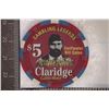 Image 1 : $5 CLARIDGE CASINO CHIP ATLANTIC CITY GAMBLING