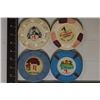 Image 2 : 4 PLASTIC $1 GAMING CASINO TOKENS SEE PICTURES