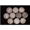 Image 1 : 10-SILVER ROOSEVELT DIMES: 1946-1963