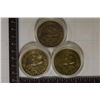 Image 2 : 3-$2 METAL ALADDIN CASINO GAMING TOKENS: PART