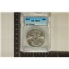 Image 1 : 2017 AMERICAN SILVER EAGLE ICG MS70 1 OZ. SILVER