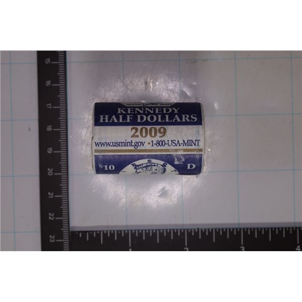 $10 ROLL OF 2009-D KENNEDY HALF DOLLARS UNC