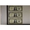 Image 1 : 3-STAR $1 US SILVER CERTIFICATES: 1957, 57 & 57A