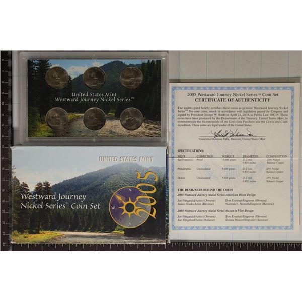 2005 WESTWARD JOURNEY NICKEL SET (UNC) WITH BOX