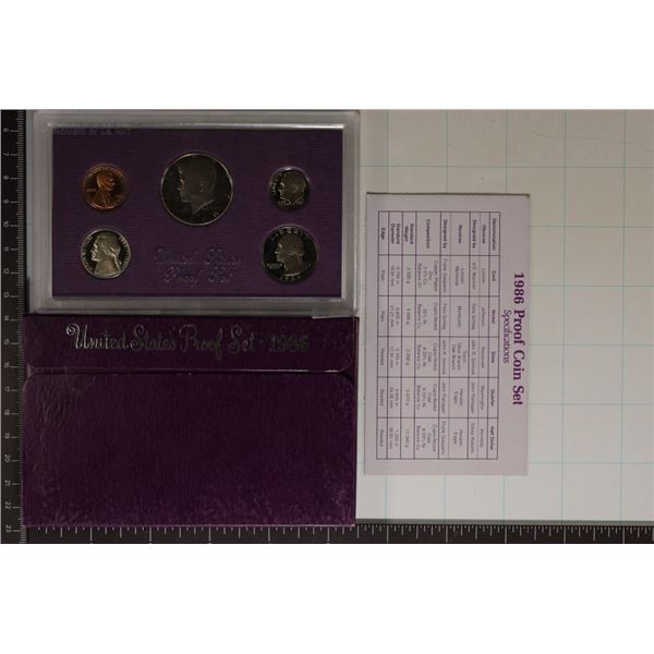 1986 US PROOF SET (WITH BOX)