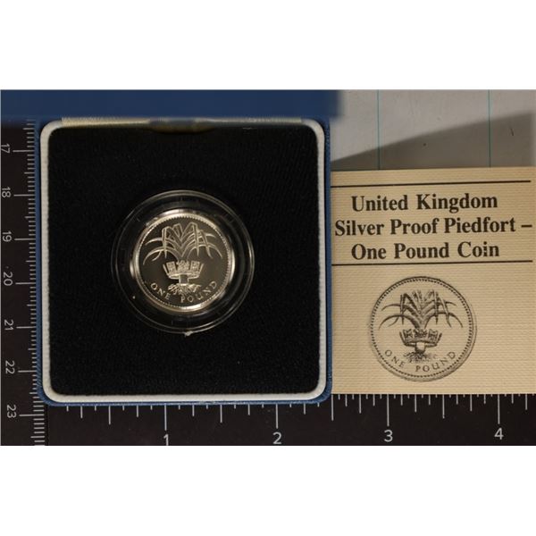 1985 UNITED KINGDOM STERLING SILVER PF 1 POUND