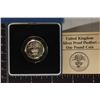 Image 1 : 1985 UNITED KINGDOM STERLING SILVER PF 1 POUND