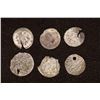 Image 2 : 6 SILVER DIME SIZED OTTOMAN EMPIRE PARA COINS: