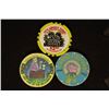 Image 1 : 3-$2.50 PLASTIC CASINO CHIPS, SILVER NUGGET,