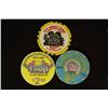 Image 2 : 3-$2.50 PLASTIC CASINO CHIPS, SILVER NUGGET,