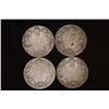 Image 2 : 4-EARLY 1900'S CANADA SILVER 25 CENT COINS APPROX