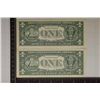 Image 2 : 2-1974 US $1 FRN'S WITH CONSECUTIVE SERIAL NUMBERS