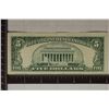 Image 2 : 1963-A US $5 STAR FRN GREEN SEAL BILL  XF