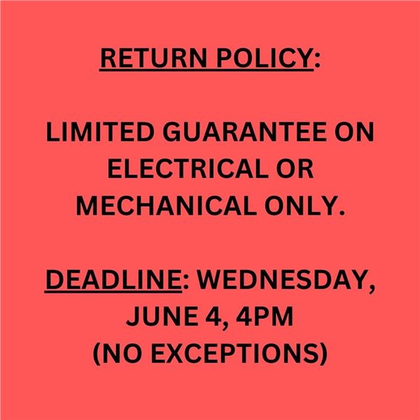 RETURN POLICY