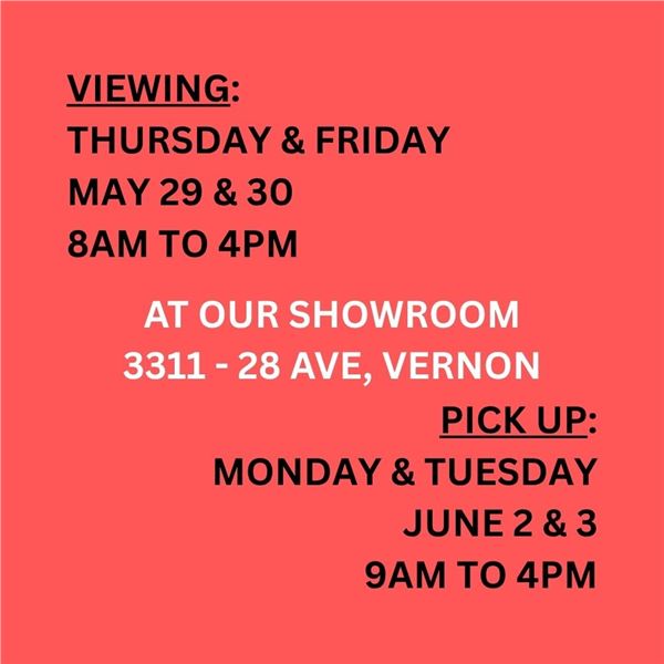 VIEWING & PICKUP DATES