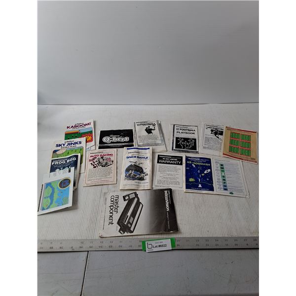 Intellivision Booklet and Paper Package