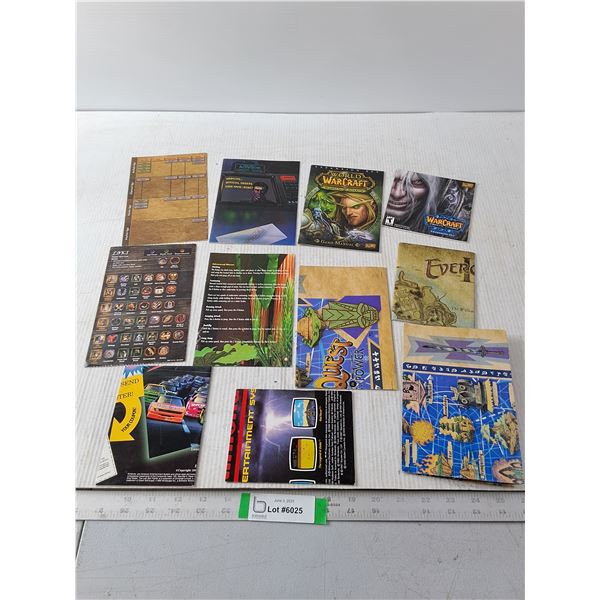 Maps/Guides and Posters for Different Video Games