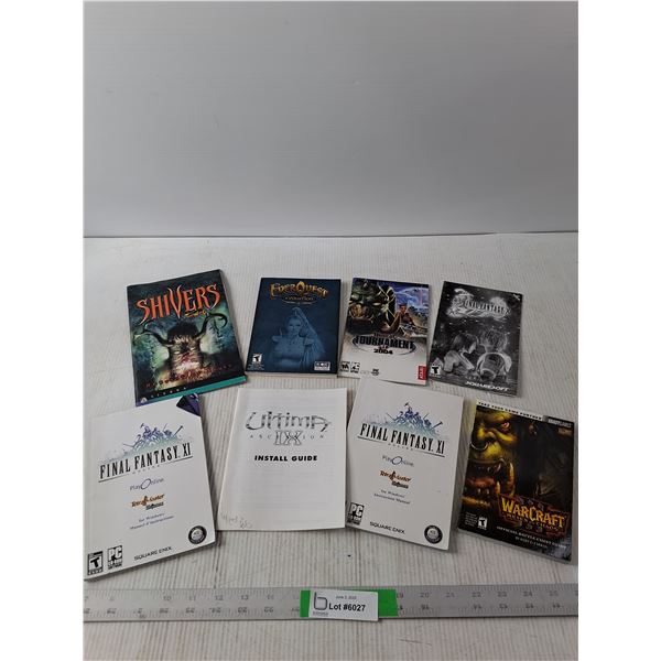 PC Game Manual Lot