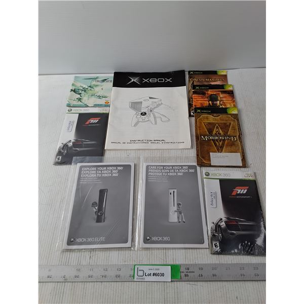 Xbox and Xbox360 Document Lot