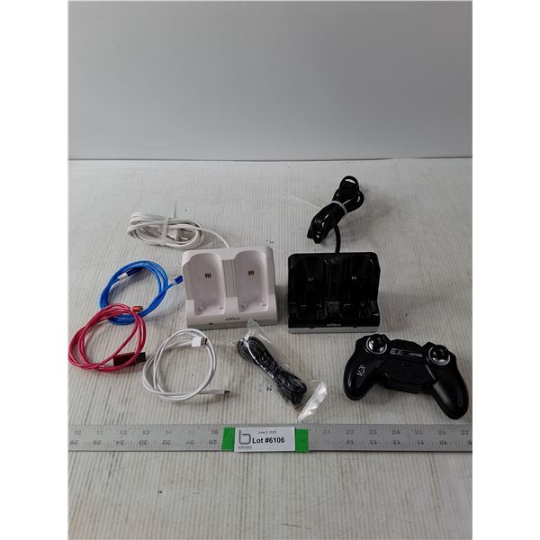 Wii Remote Charging Stations, Charge Cords and Remote