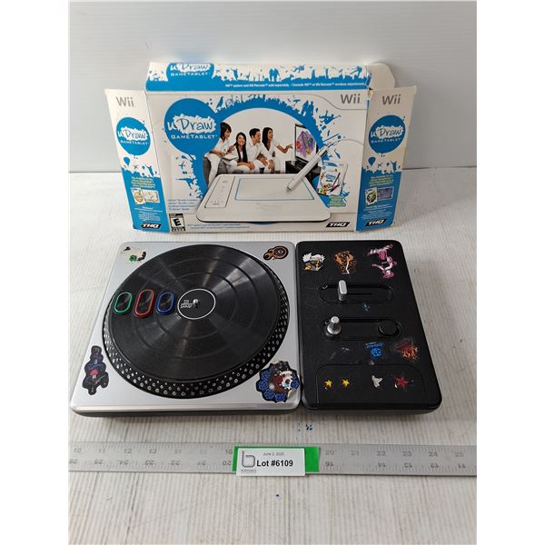 Wii Draw Tablet and PS2/PS3 DJ Hero Turntable