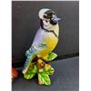 Image 3 : Cardinal & Blue Jay Ceramic Bird Figurines - 8" Tall